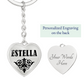 Estella v01 - Heart Pendant Luxury Keychain