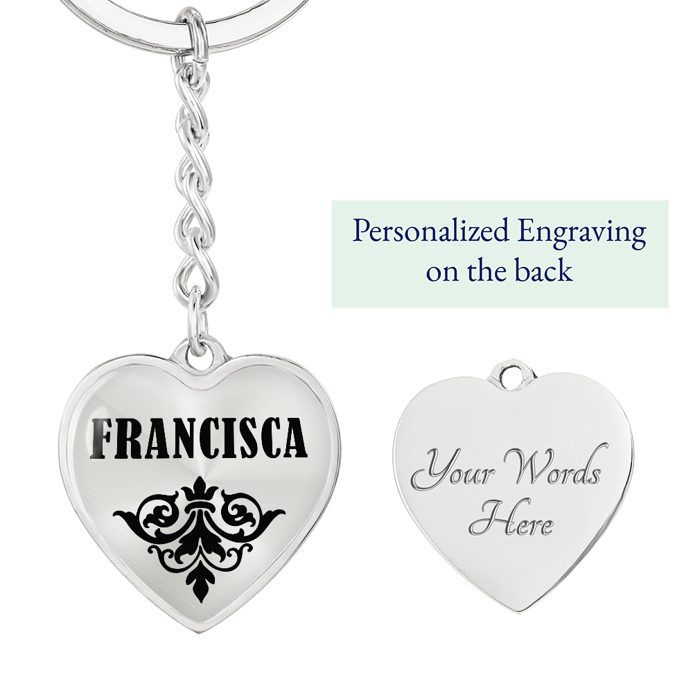 Francisca v01 - Heart Pendant Luxury Keychain