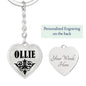 Ollie v01 - Heart Pendant Luxury Keychain