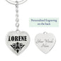Lorene v01 - Heart Pendant Luxury Keychain