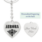 Aurora v01 - Heart Pendant Luxury Keychain