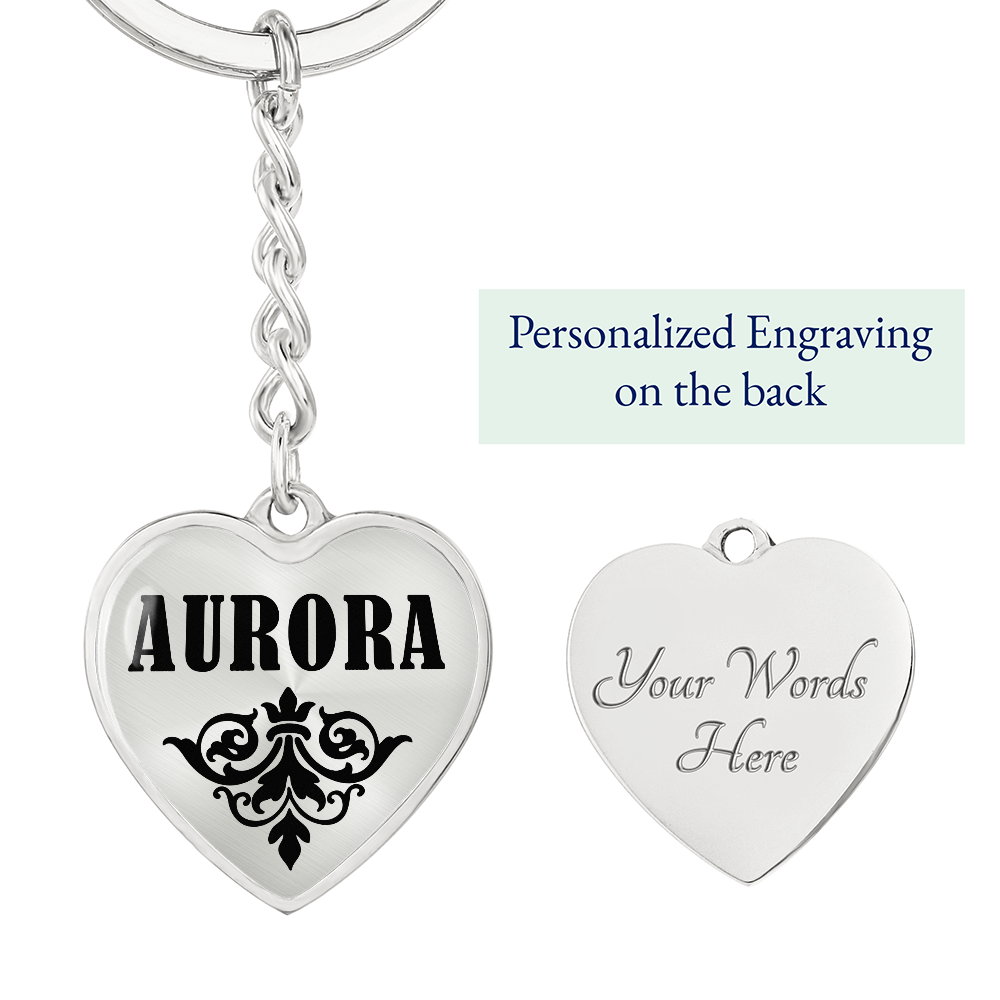 Aurora v01 - Heart Pendant Luxury Keychain
