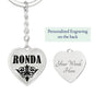 Ronda v01 - Heart Pendant Luxury Keychain