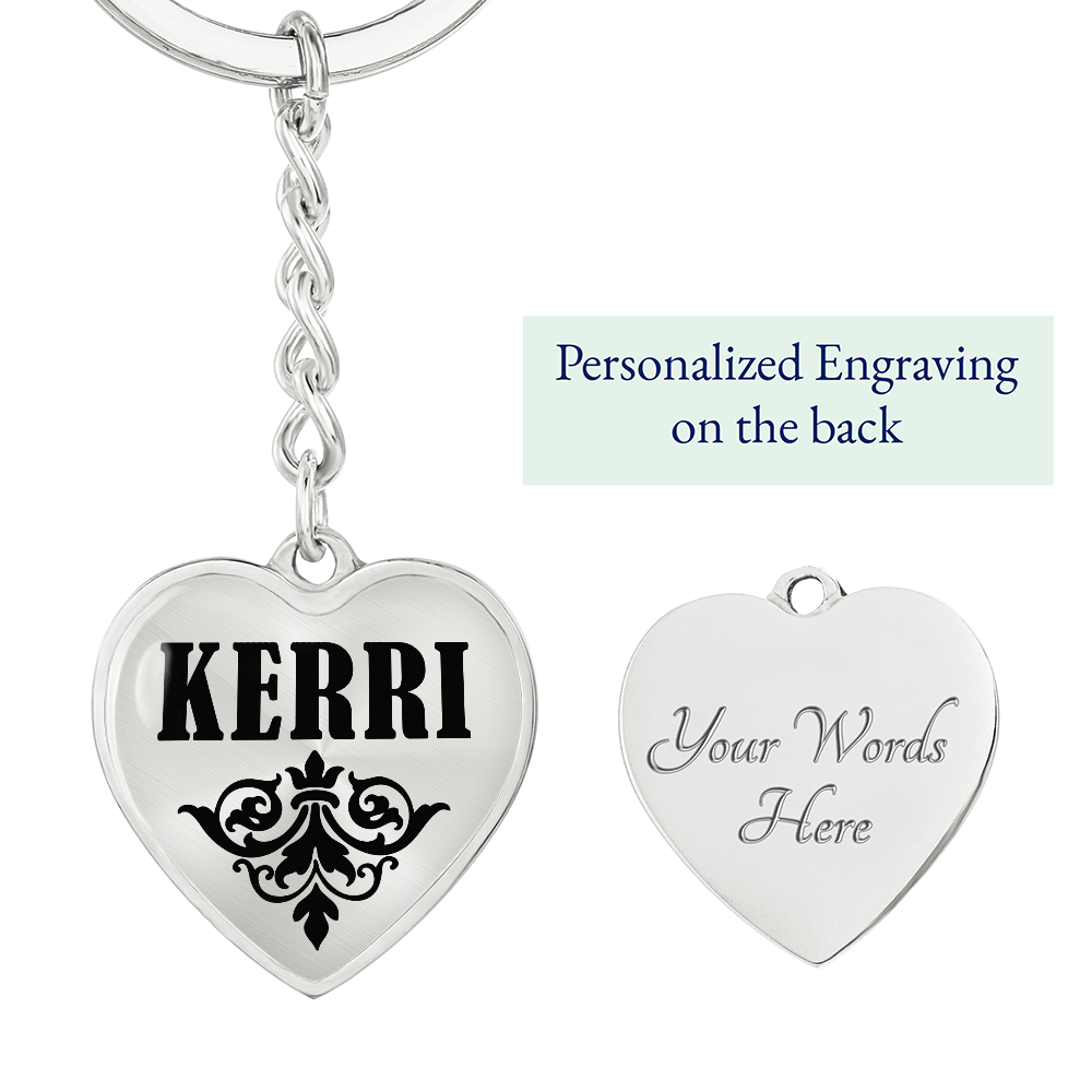 Kerri v01 - Heart Pendant Luxury Keychain