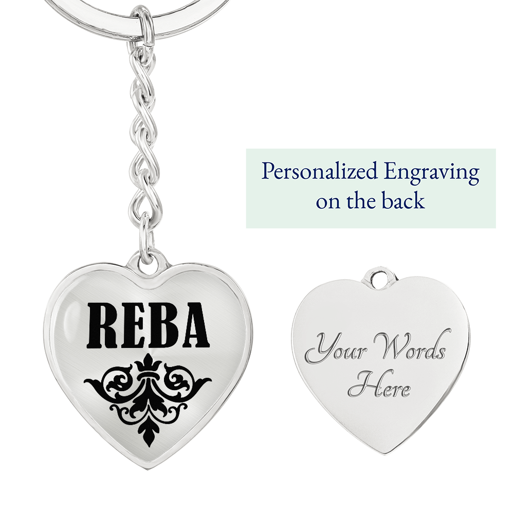Reba v01 - Heart Pendant Luxury Keychain