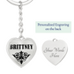 Brittney v01 - Heart Pendant Luxury Keychain