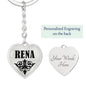 Rena v01 - Heart Pendant Luxury Keychain
