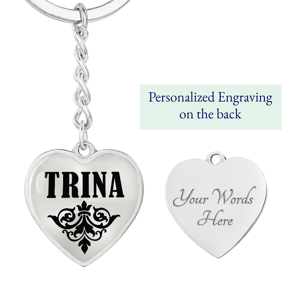 Trina v01 - Heart Pendant Luxury Keychain