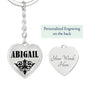 Abigail v01 - Heart Pendant Luxury Keychain