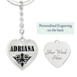 Adriana v01 - Heart Pendant Luxury Keychain