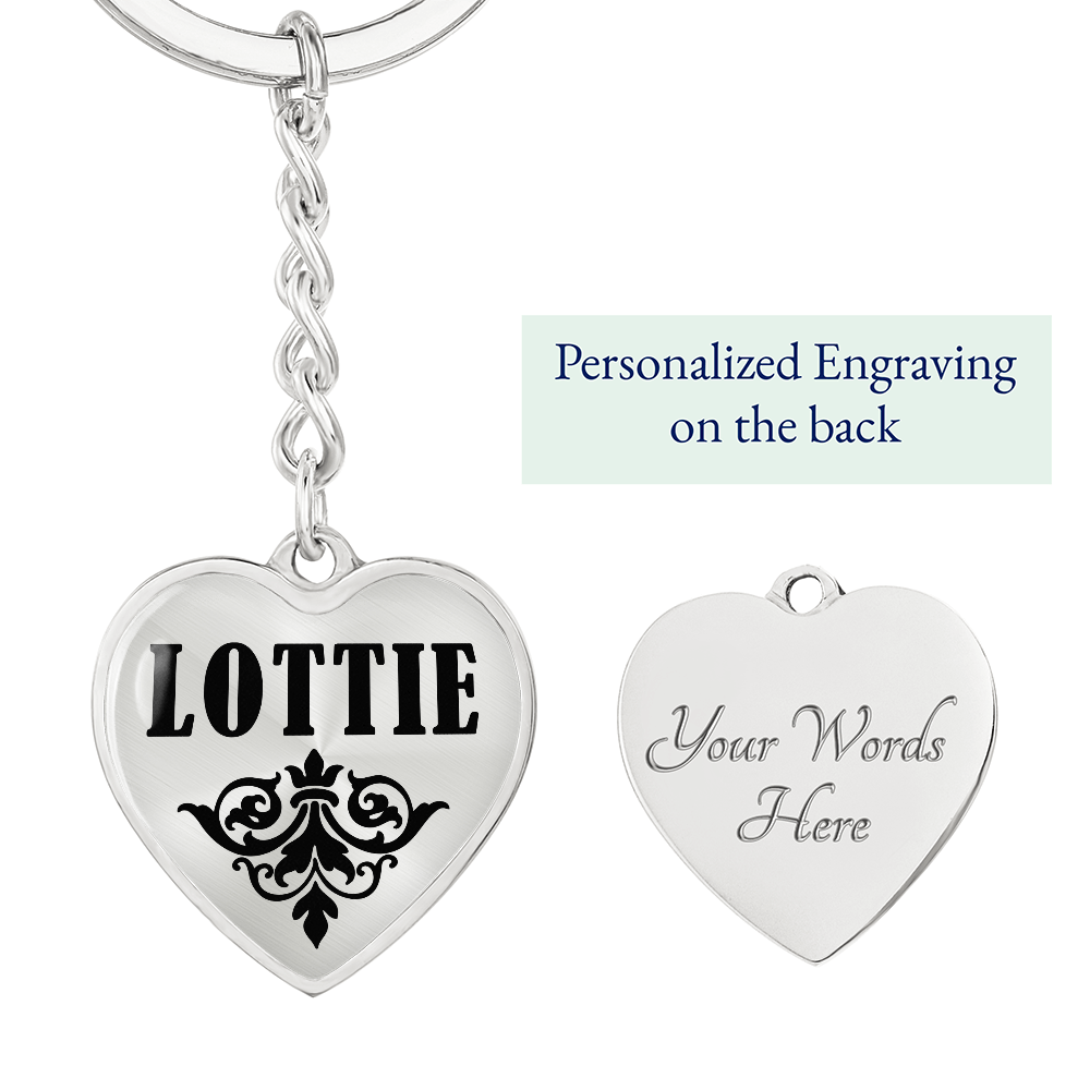 Lottie v01 - Heart Pendant Luxury Keychain