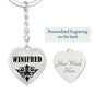Winifred v01 - Heart Pendant Luxury Keychain
