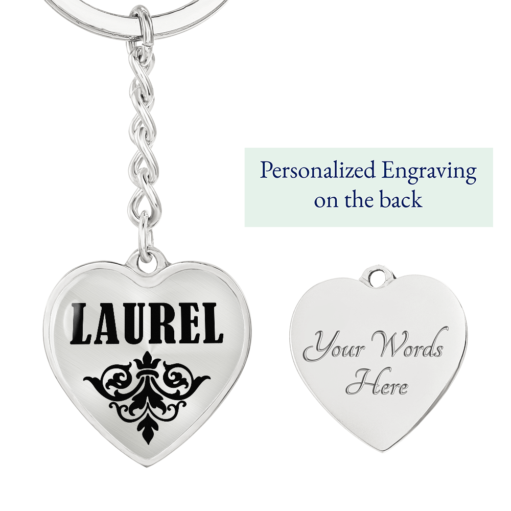 Laurel v01 - Heart Pendant Luxury Keychain