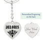 Deloris v01 - Heart Pendant Luxury Keychain