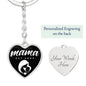 Mama, Est. 2003 v3 - Heart Pendant Luxury Keychain