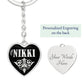 Nikki v02 - Heart Pendant Luxury Keychain