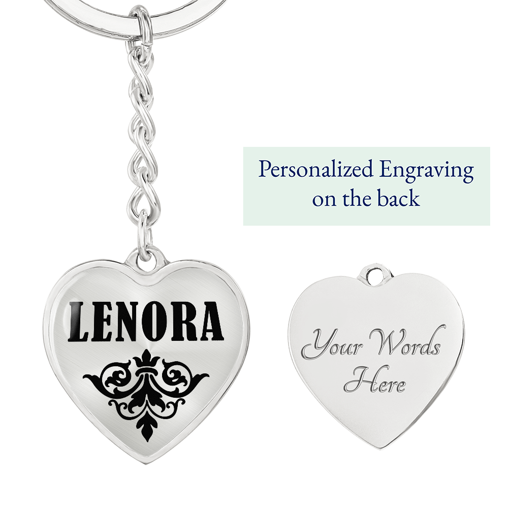 Lenora v01 - Heart Pendant Luxury Keychain
