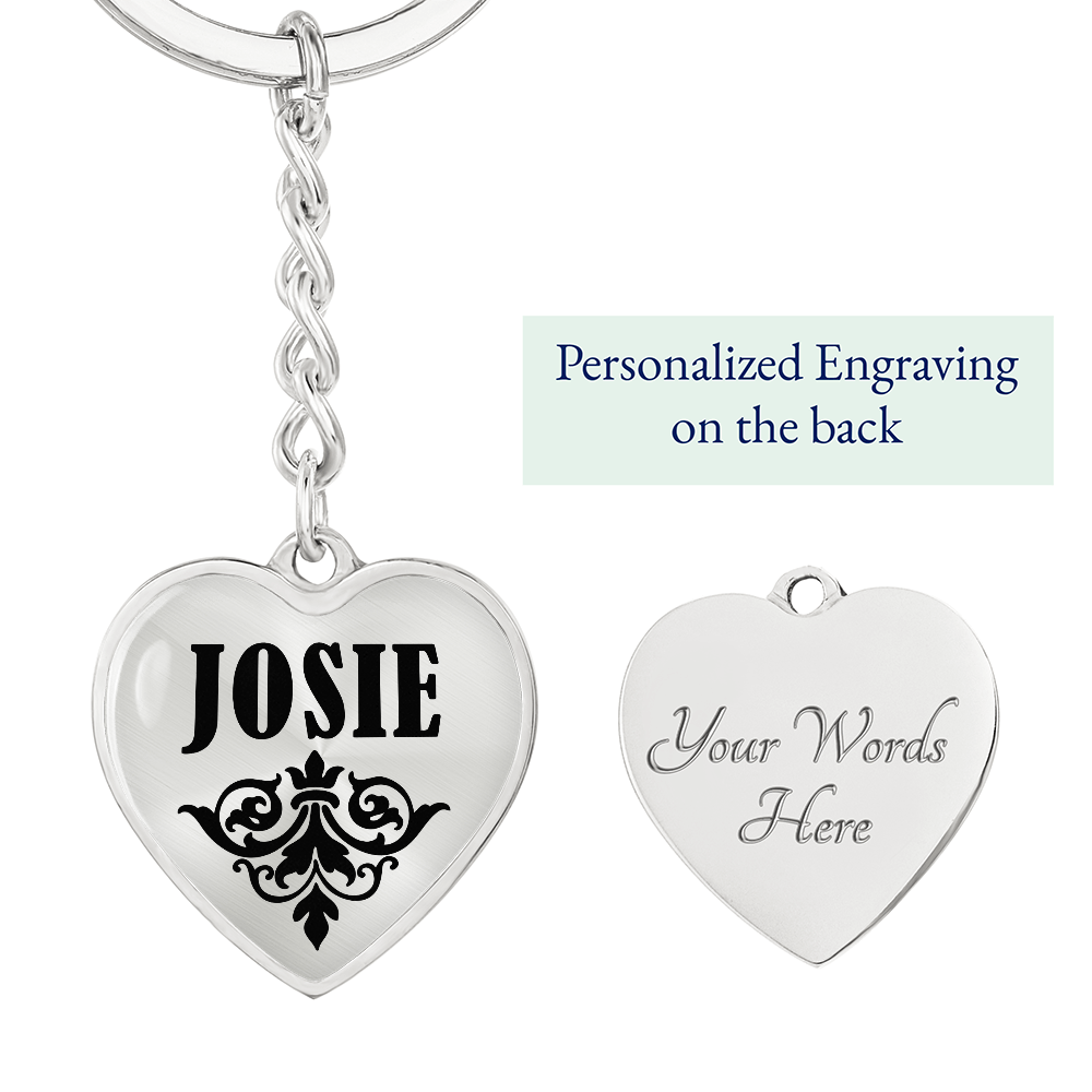 Josie v01 - Heart Pendant Luxury Keychain