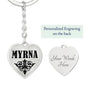 Myrna v01 - Heart Pendant Luxury Keychain