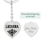 Latasha v01 - Heart Pendant Luxury Keychain