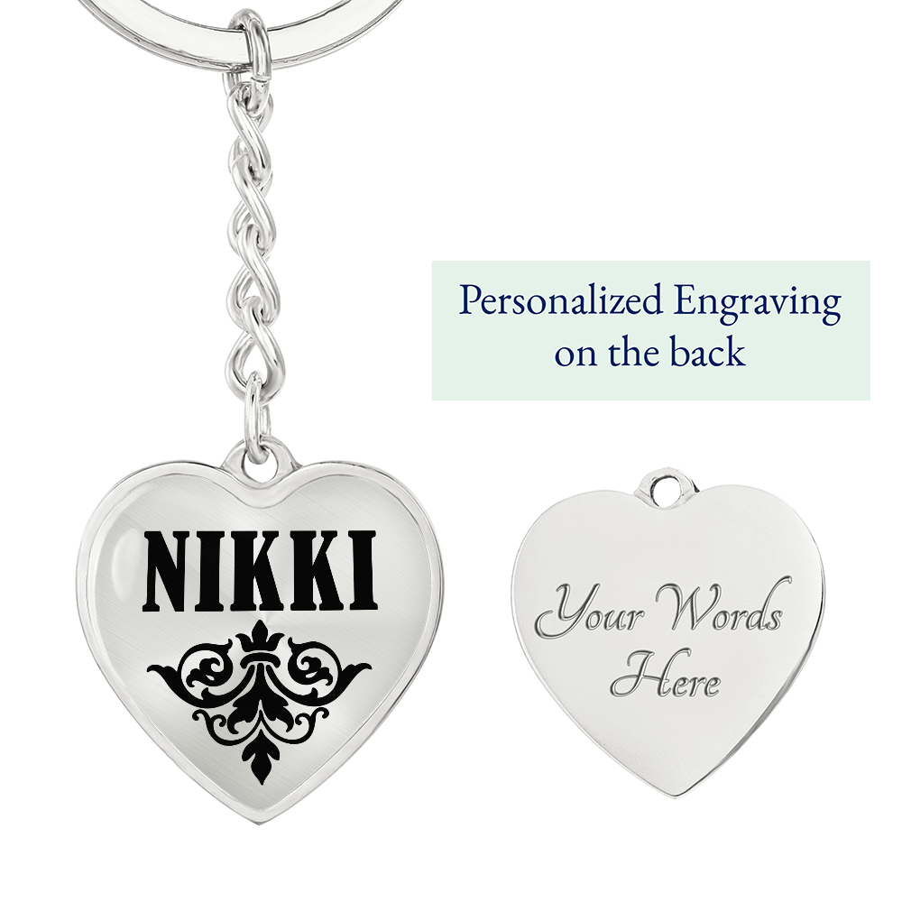 Nikki v01 - Heart Pendant Luxury Keychain