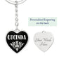 Lucinda v02 - Heart Pendant Luxury Keychain
