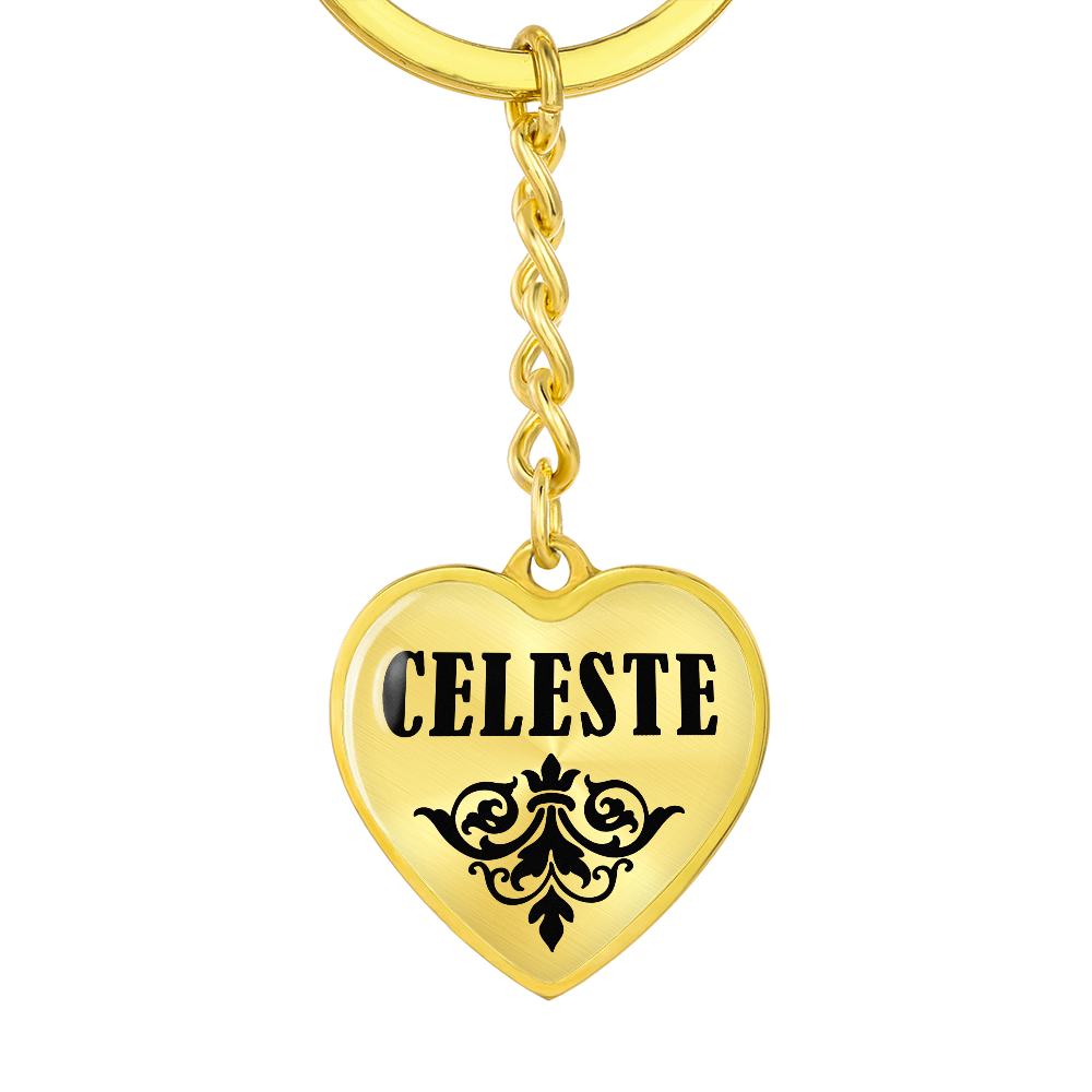 Celeste v01 - Heart Pendant Luxury Keychain