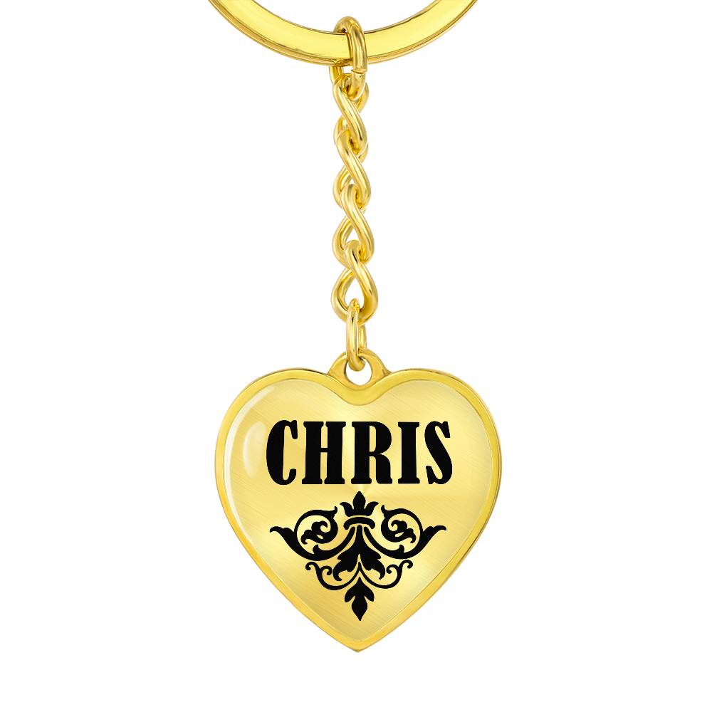 Chris v01 - Heart Pendant Luxury Keychain