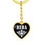Reba v03 - Heart Pendant Luxury Keychain