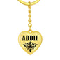Addie v01 - Heart Pendant Luxury Keychain