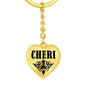 Cheri v01 - Heart Pendant Luxury Keychain