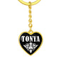 Tonya v01w - Heart Pendant Luxury Keychain