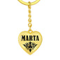 Marta v01 - Heart Pendant Luxury Keychain