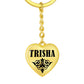 Trisha v01 - Heart Pendant Luxury Keychain