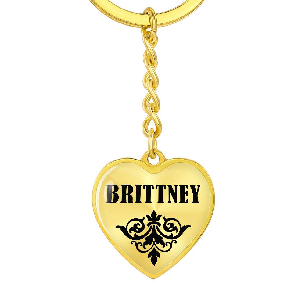 Brittney v01 - Heart Pendant Luxury Keychain