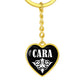 Cara v03 - Heart Pendant Luxury Keychain