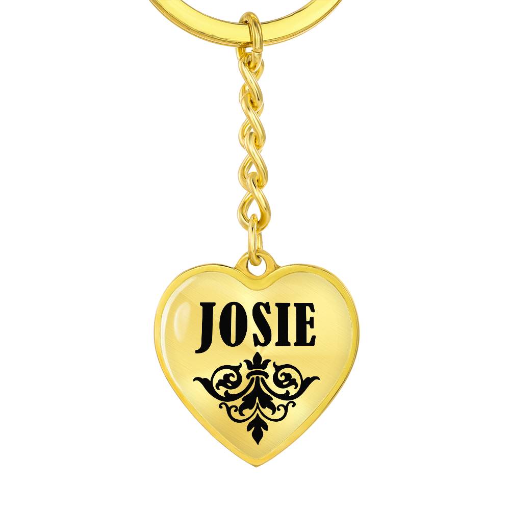 Josie v01 - Heart Pendant Luxury Keychain