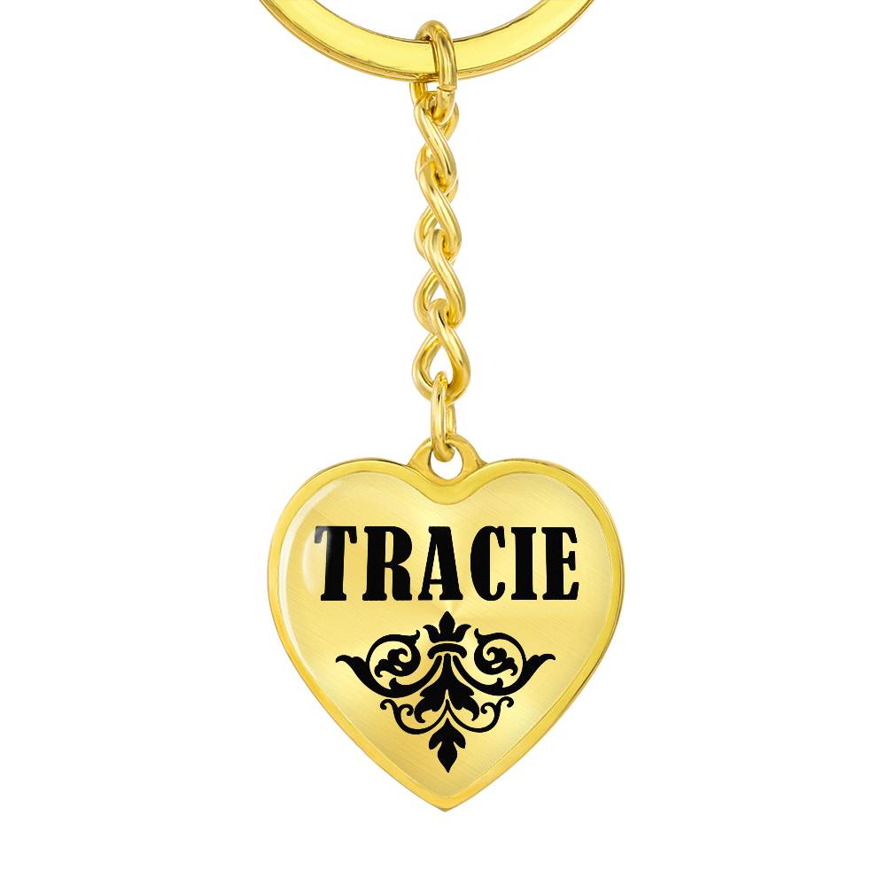 Tracie v01 - Heart Pendant Luxury Keychain