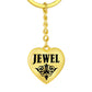 Jewel v01 - Heart Pendant Luxury Keychain