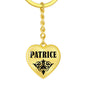 Patrice v01 - Heart Pendant Luxury Keychain