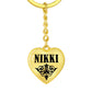 Nikki v01 - Heart Pendant Luxury Keychain