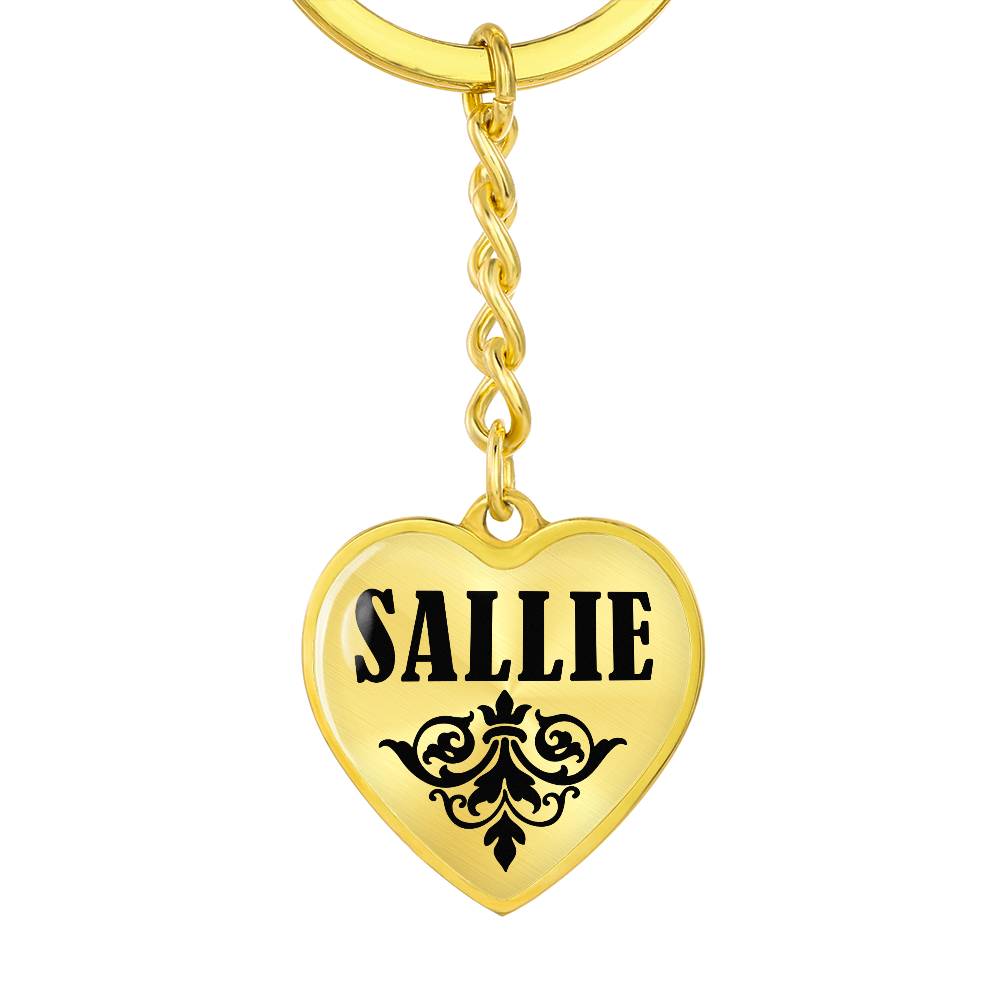 Sallie v01 - Heart Pendant Luxury Keychain