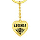 Lucinda v01 - Heart Pendant Luxury Keychain