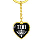 Teri v03 - Heart Pendant Luxury Keychain