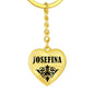 Josefina v01 - Heart Pendant Luxury Keychain