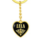 Lela v02 - Heart Pendant Luxury Keychain