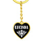 Lucinda v03 - Heart Pendant Luxury Keychain