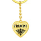 Francine v01 - Heart Pendant Luxury Keychain