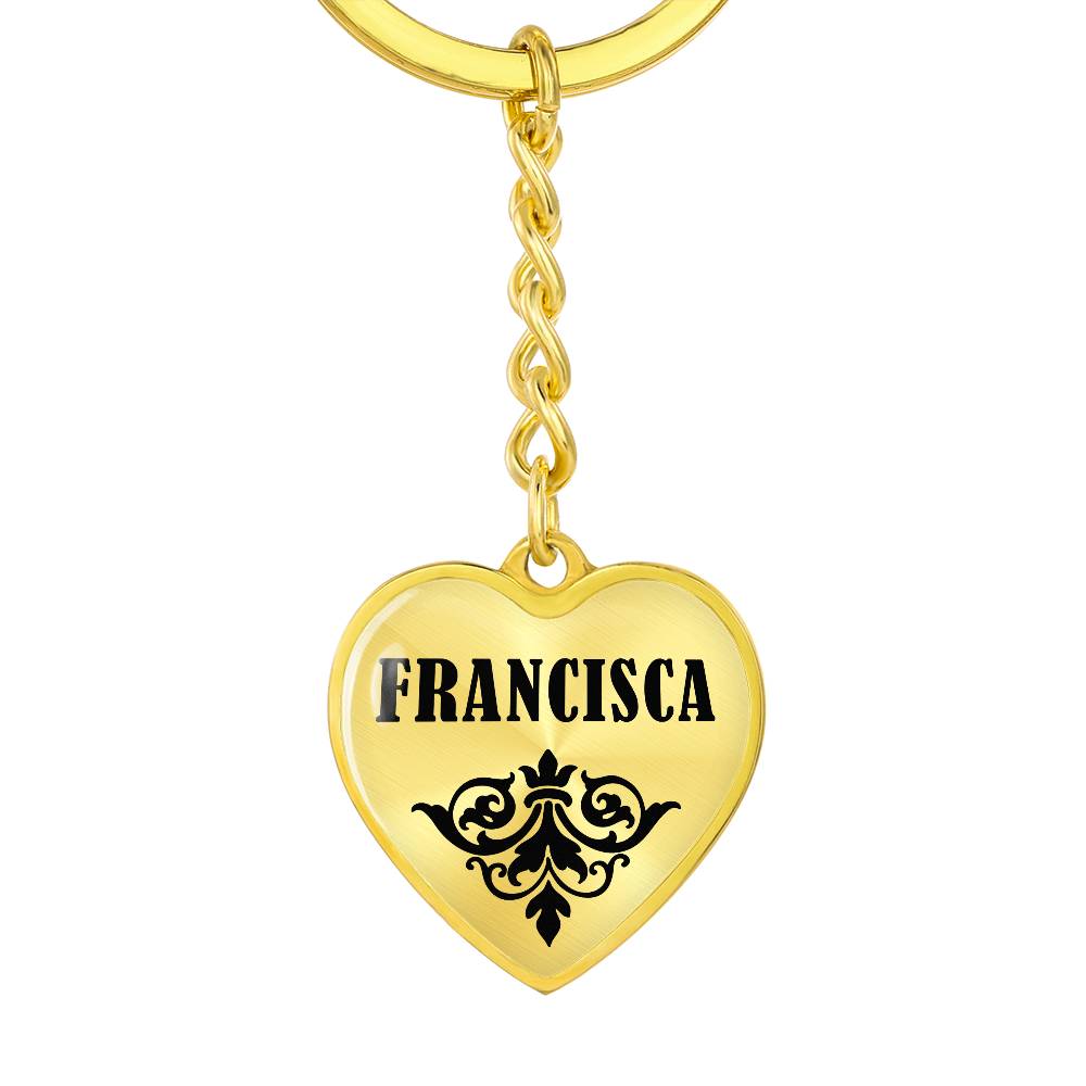 Francisca v01 - Heart Pendant Luxury Keychain