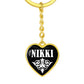 Nikki v03 - Heart Pendant Luxury Keychain